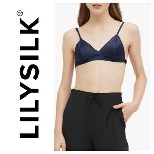NWT Lilisilk Bralette Navy, Large